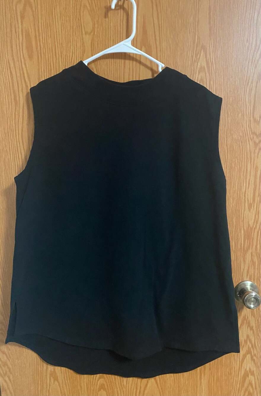 SSS The Label Black Sleeveless Shell Top
